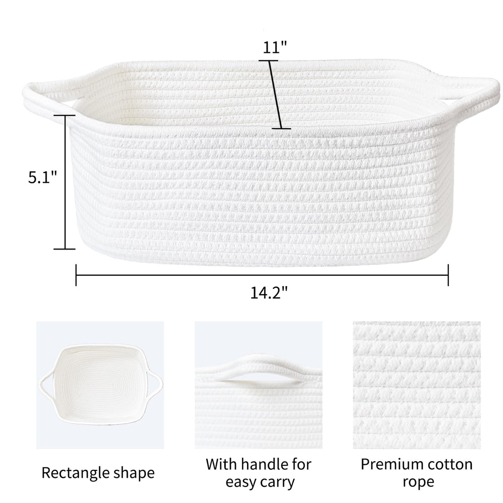 ABenkle compact storage basket shown on a shelf for versatile organization.