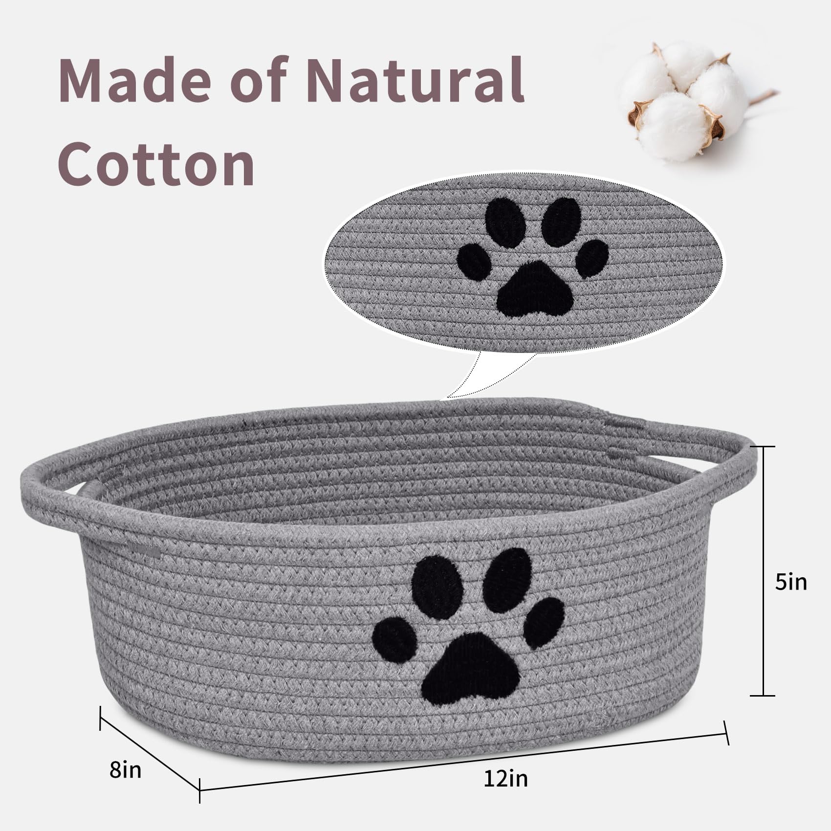 ABenkle cute dog paw design basket adds playful charm while keeping pet toys tidy