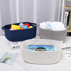 ABenkle decorative basket in a nursery adds stylish, clutter-free storage