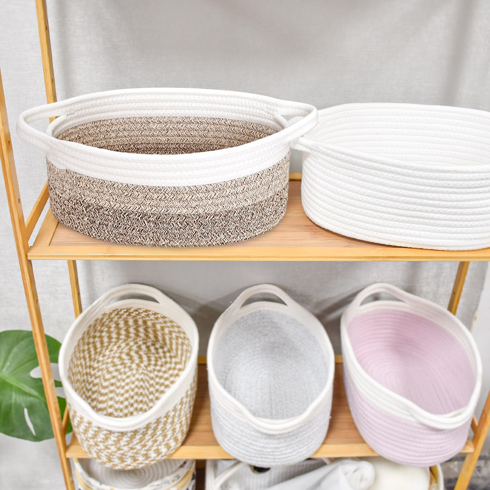 ABenkle decorative storage bin blends with home aesthetics while storing small items.