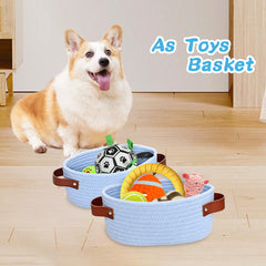 ABenkle desktop storage basket on desk keeps pencils and gadgets organized