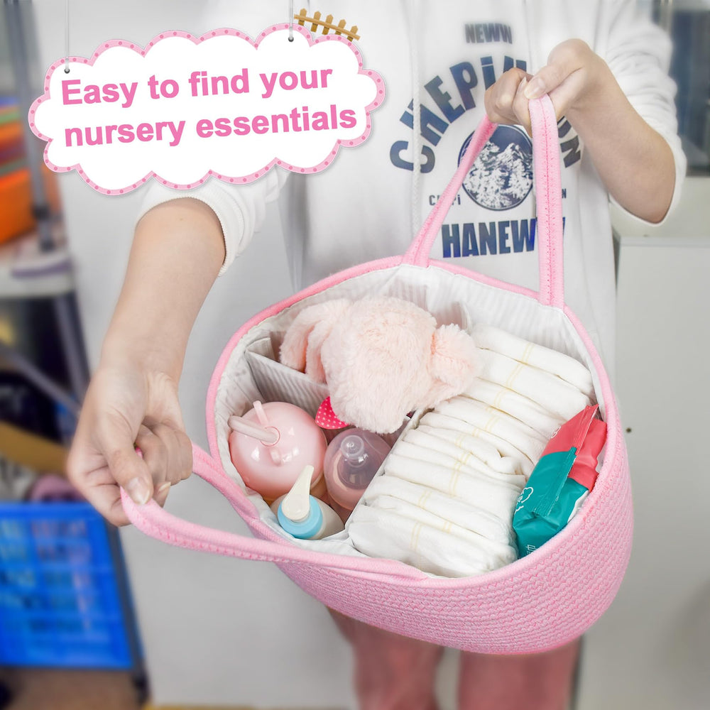ABenkle diaper caddy portable design suits car trips and on-the-go use.