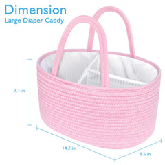 ABenkle diaper caddy side handle enables effortless transport around the nursery.