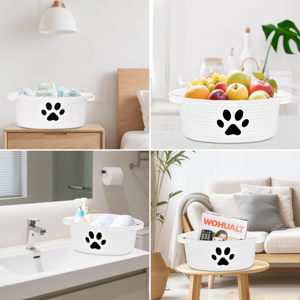 ABenkle gift-ready paw-design basket makes a thoughtful present