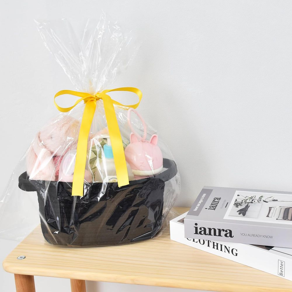ABenkle gift basket with ribbon and bag ready for gifting