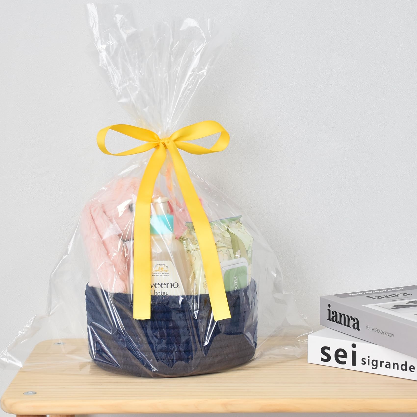 ABenkle kitchen countertop basket stores spices, napkins, or keys neatly.