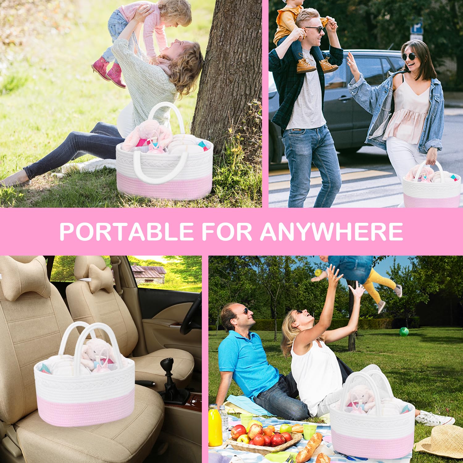 ABenkle large-capacity baby storage with 14.2 by 8.7 by 7.1 inch dimensions.