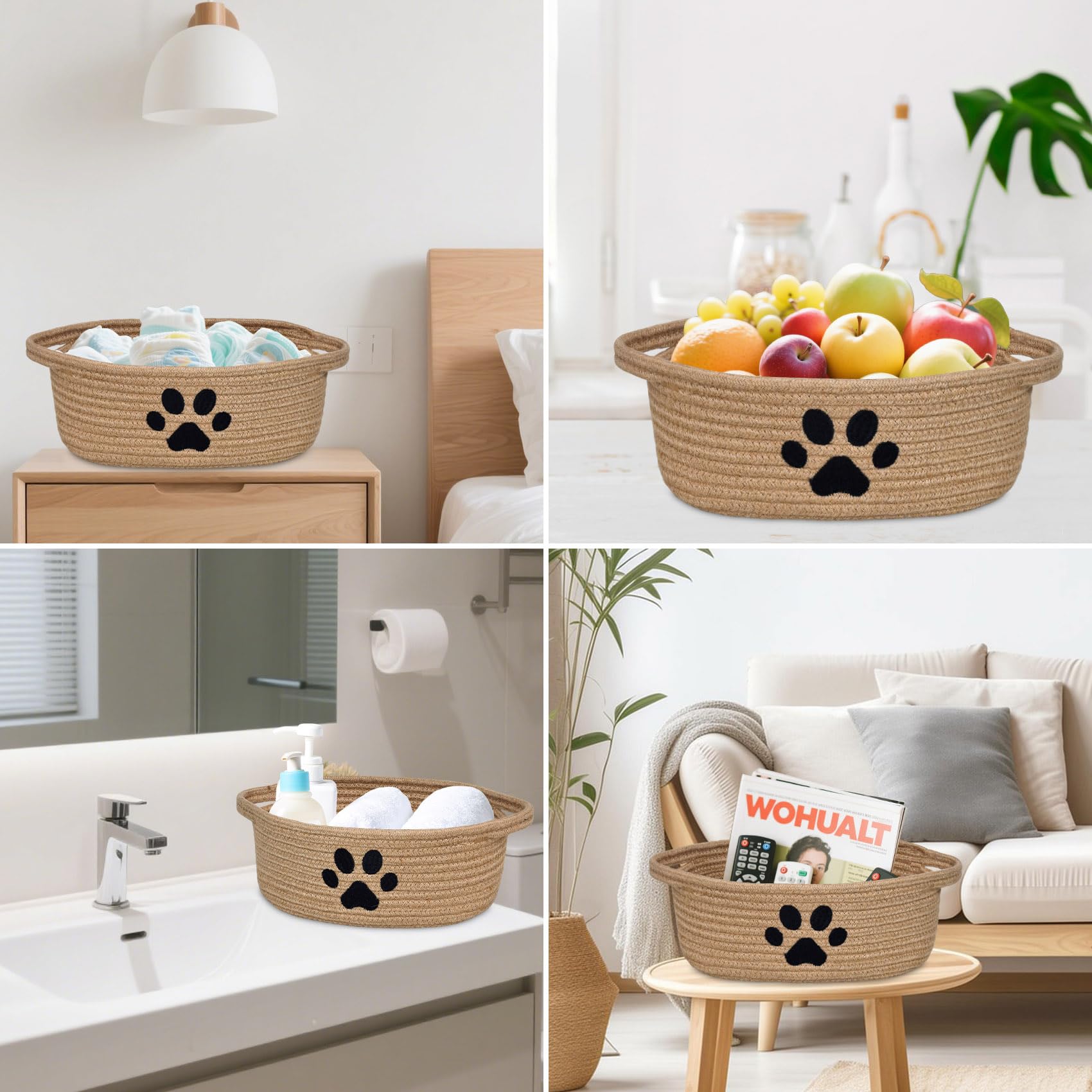 ABenkle living-room toy organizer adds Boho-chic charm and practical storage