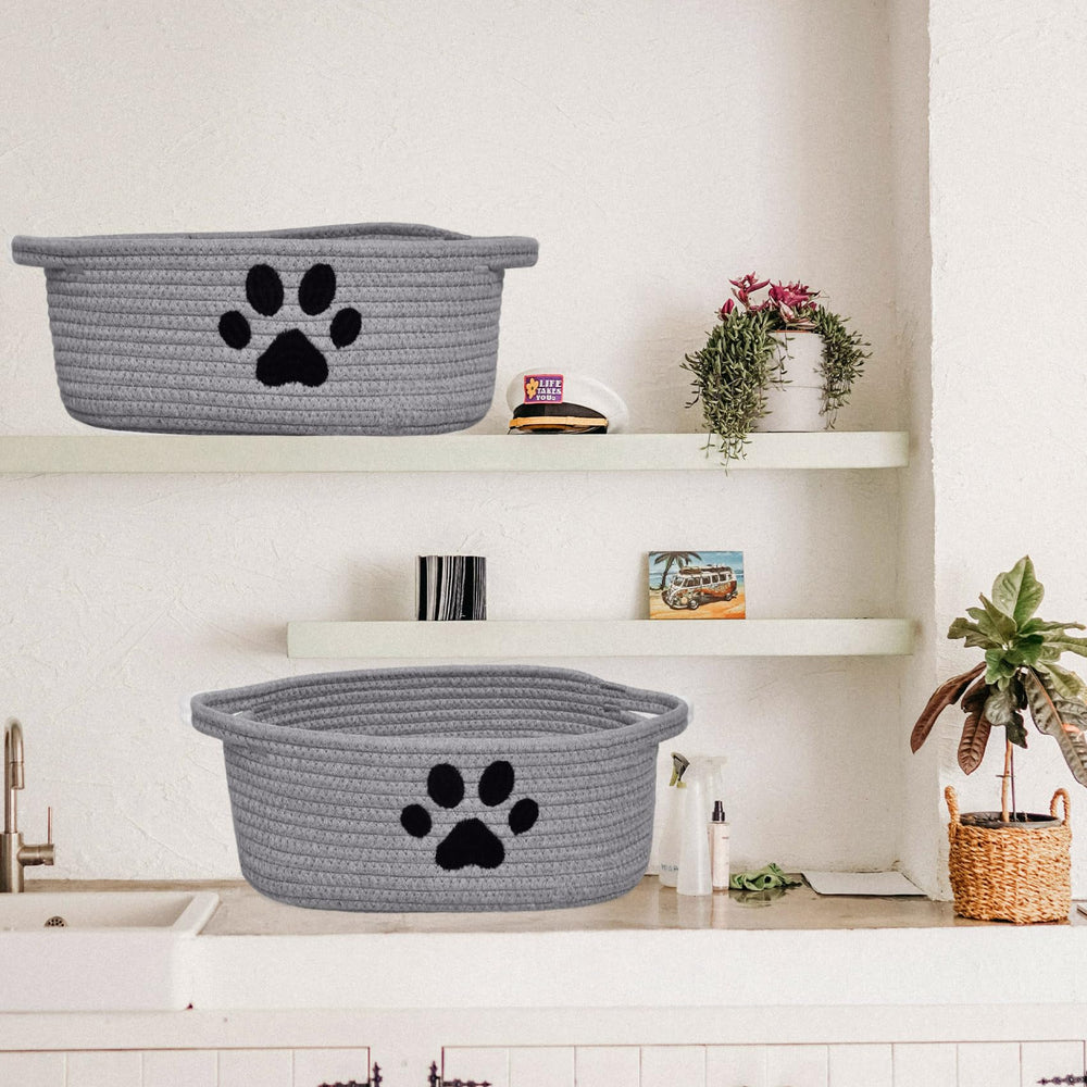 ABenkle machine-washable cotton rope basket stays fresh with laundry-friendly care