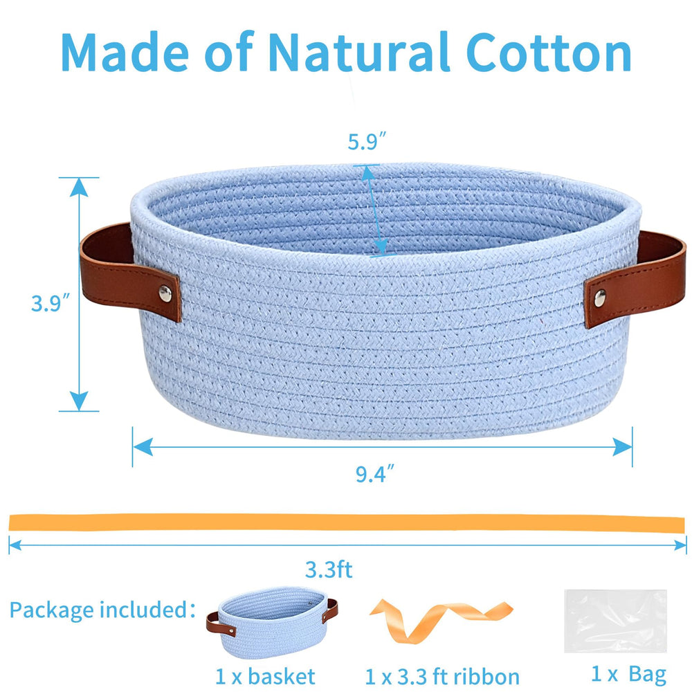 ABenkle mini cotton rope basket in nursery for stylish toy and diaper storage