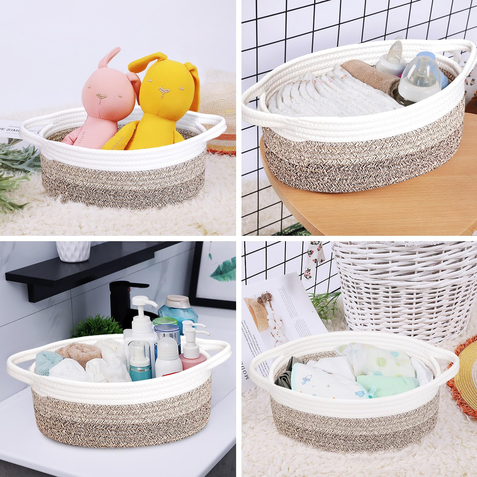 ABenkle durable natural-material basket complements modern decor and interiors.