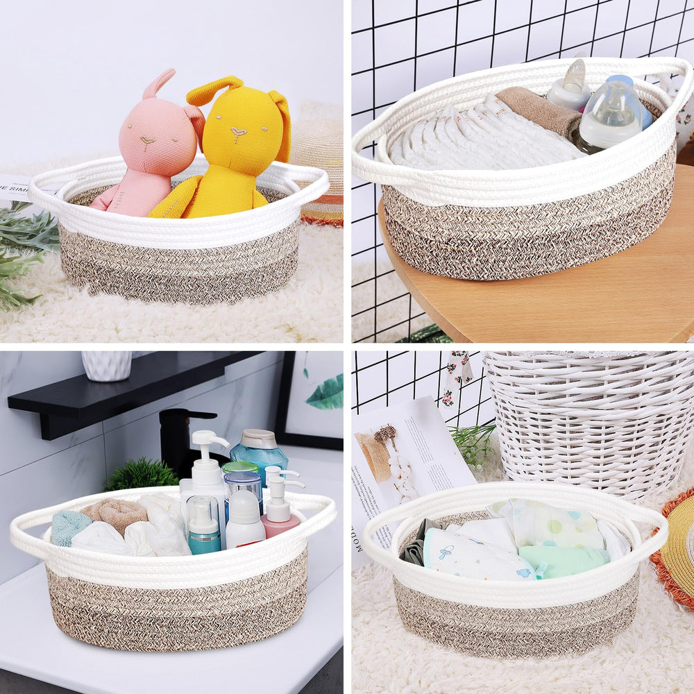 ABenkle durable natural-material basket complements modern decor and interiors.