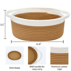 ABenkle rope-woven storage bin showing natural texture and modern home style.
