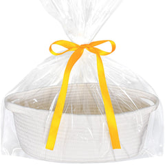 ABenkle small basket with gift bags and ribbons for easy gifting presentation