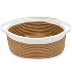 ABenkle small basket with handles for organized toy storage and nursery decor.