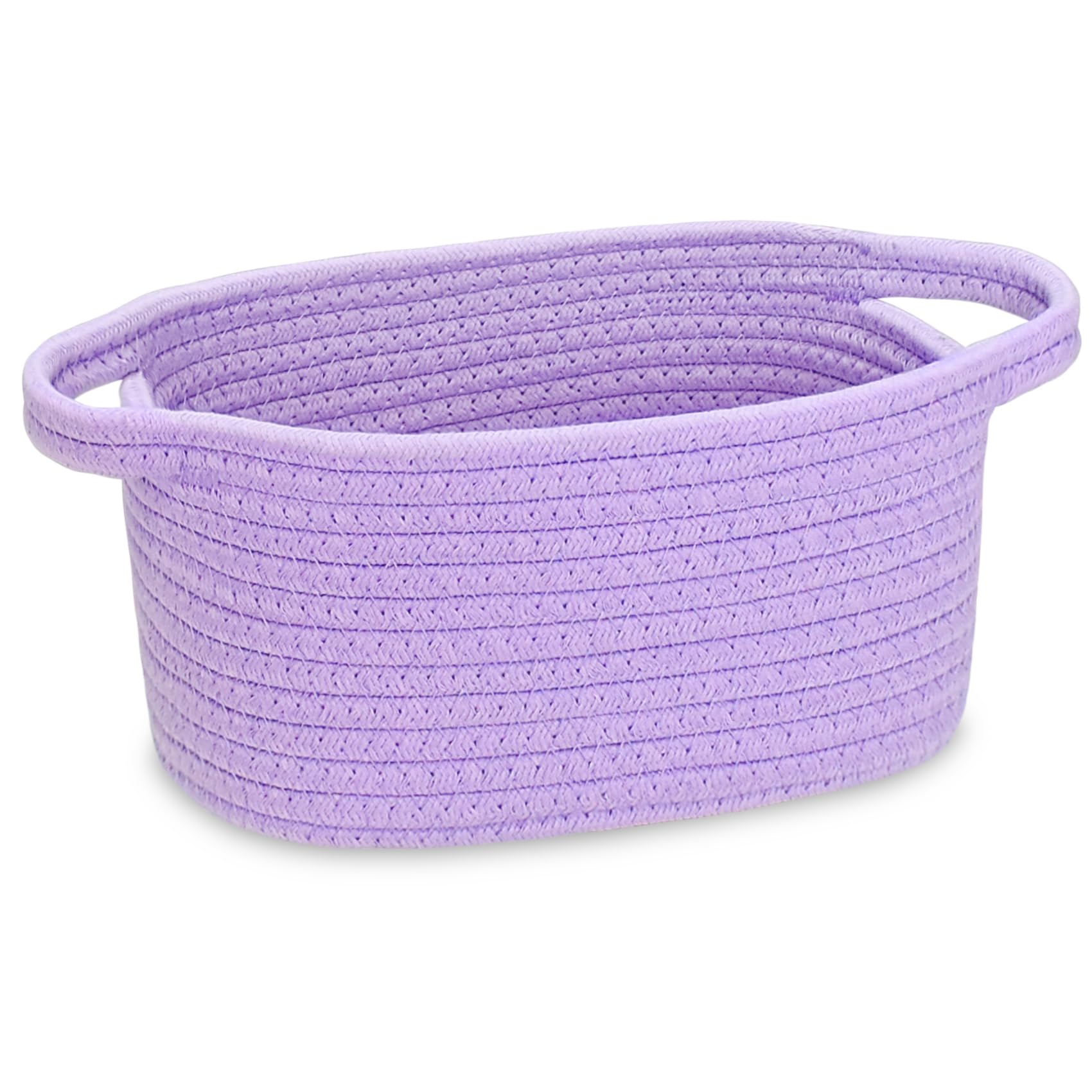 ABenkle small storage basket with cotton rope for tidy toy storage and shelf organization.