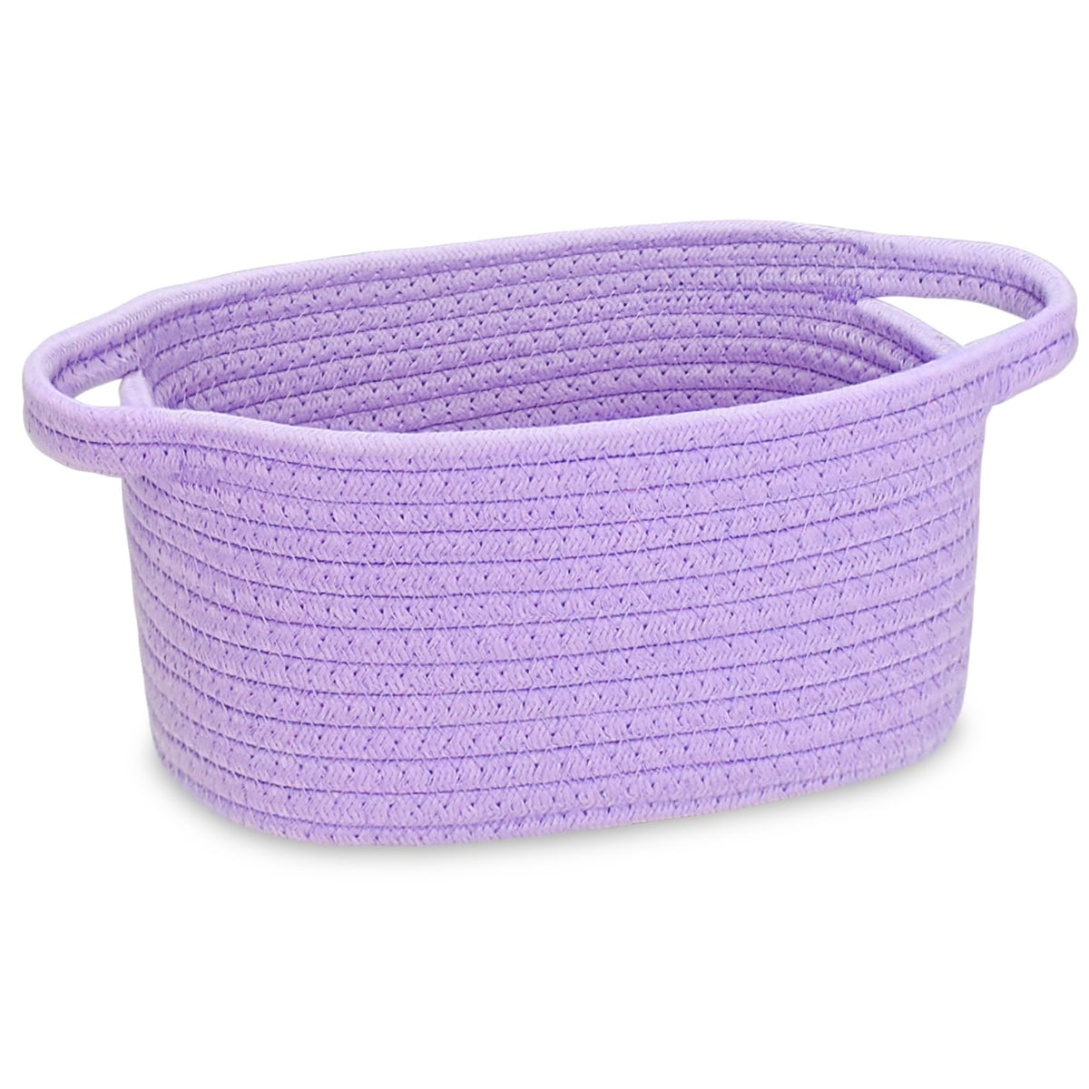 ABenkle small storage basket with cotton rope for tidy toy storage and shelf organization.