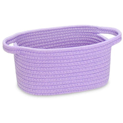 ABenkle small storage basket with cotton rope for tidy toy storage and shelf organization.