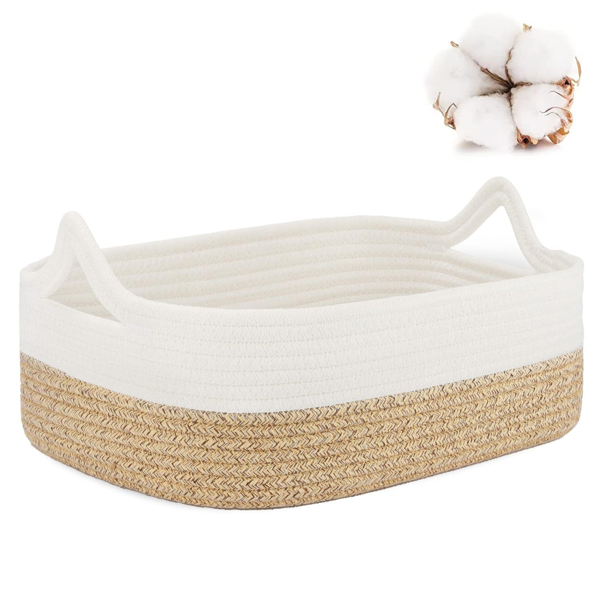 ABenkle small storage basket with handles keeps toys neatly organized