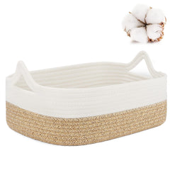 ABenkle small storage basket with handles keeps toys neatly organized
