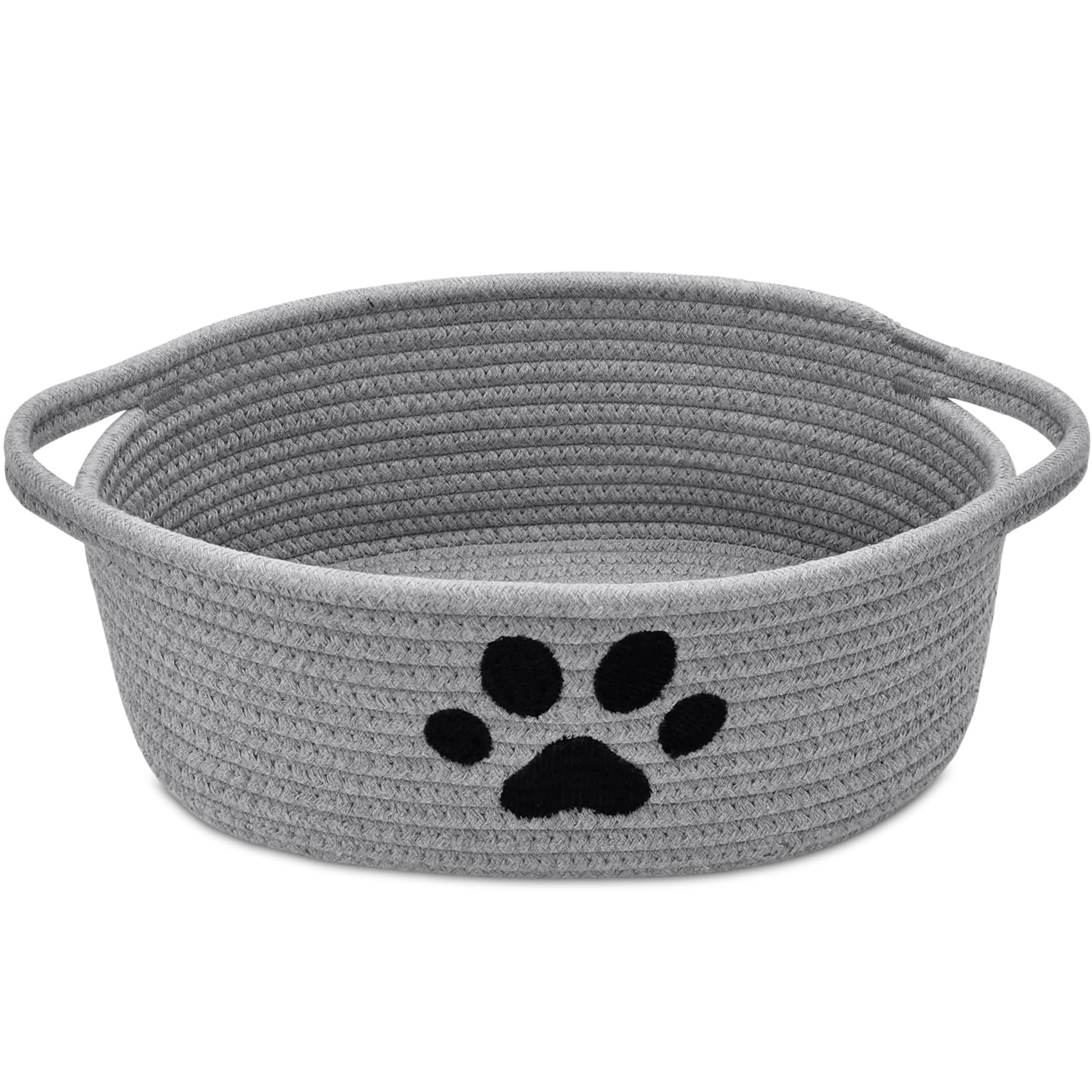 ABenkle small woven basket with handle for organized toy storage in living rooms
