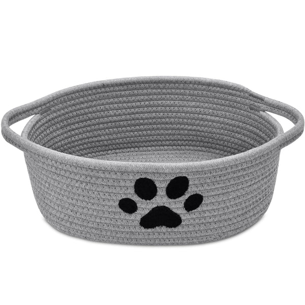 ABenkle small woven basket with handle for organized toy storage in living rooms