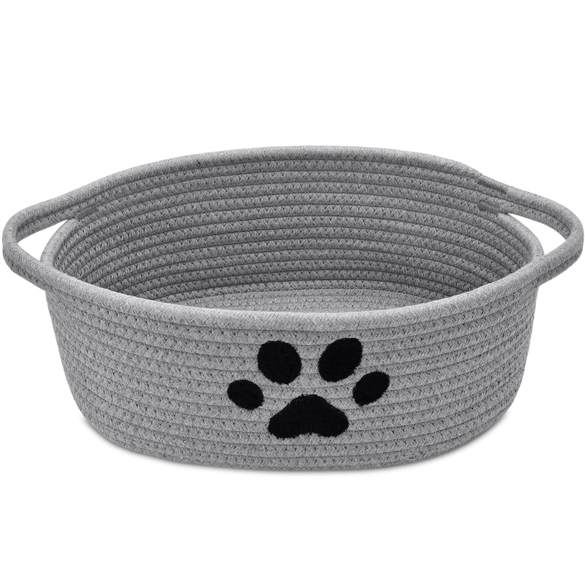ABenkle small woven basket with handle for organized toy storage in living rooms