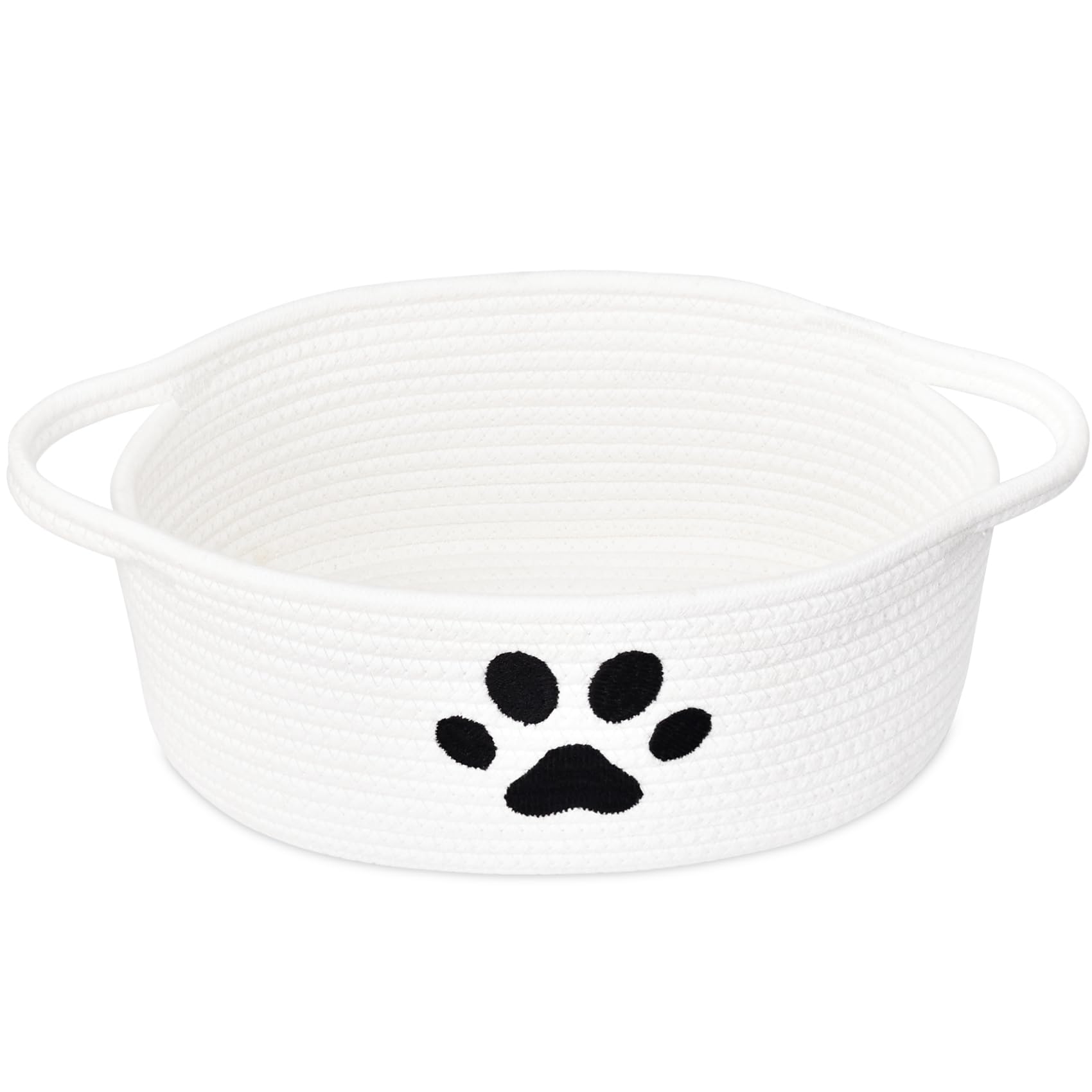 ABenkle small woven basket with handle for easy in-room storage