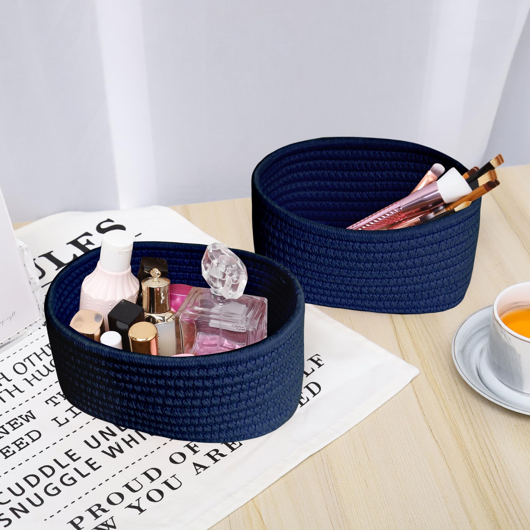 ABenkle mini basket used as toy organizer on shelf
