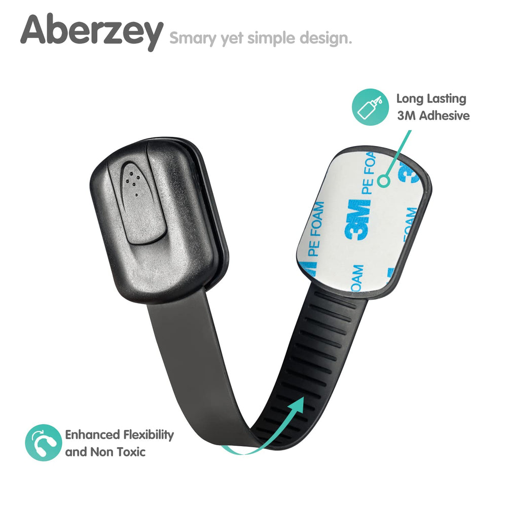 Aberzey strap latch with 3M adhesive for easy no-drill installation.