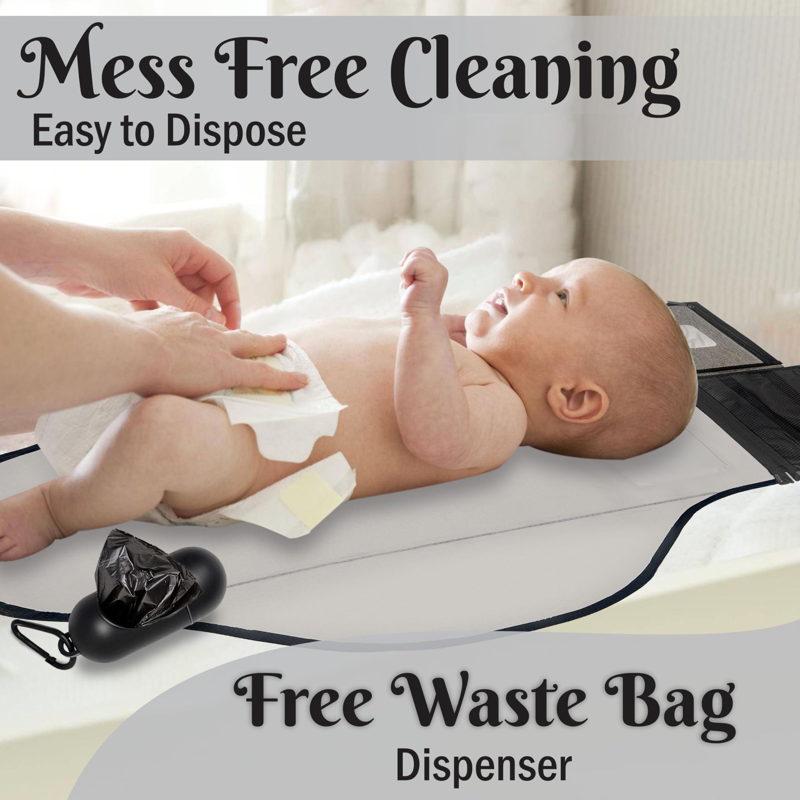 ABI built-in wipes pocket provides quick, one-handed access