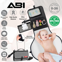 ABI waterproof-lined changing pad keeps baby dry during changes