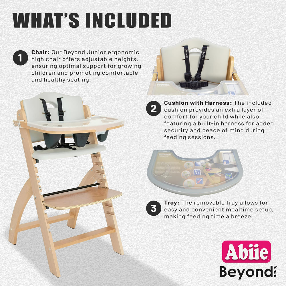 Abiie Beyond Junior waterproof cushion cleans easily after spills.