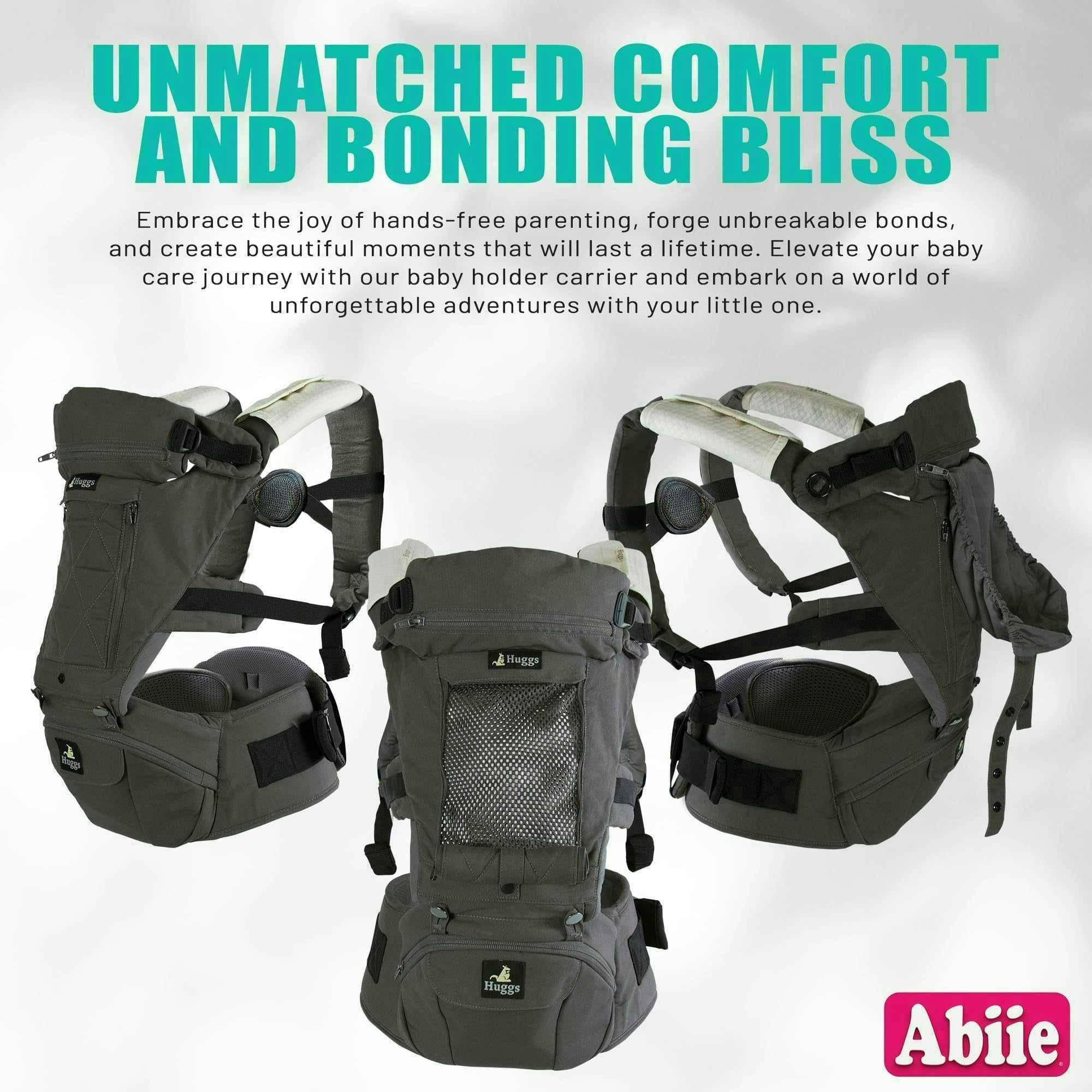Abiie HUGGS warranty card emphasizes two-year coverage for confident ownership.