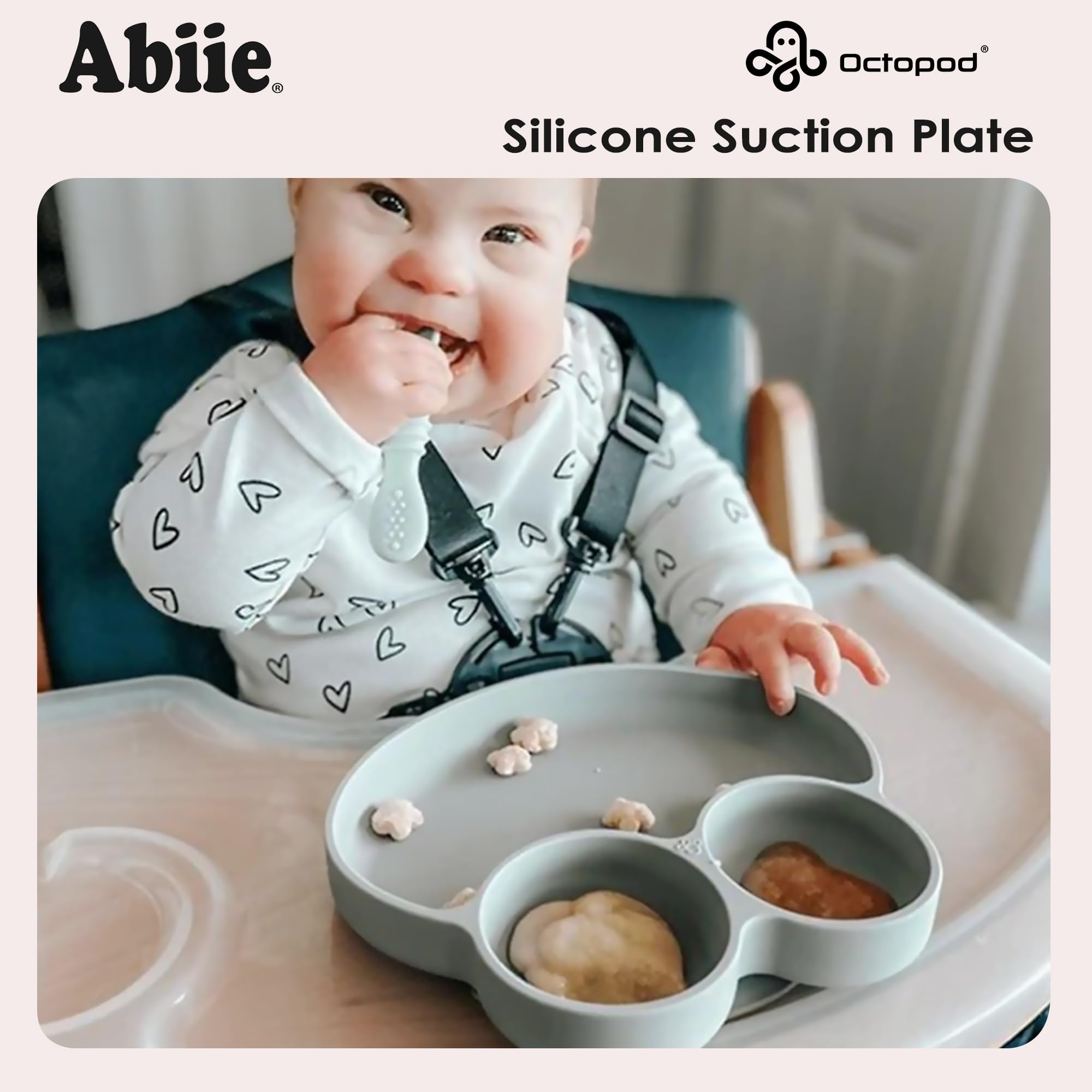 Easy-to-clean silicone design supports daily use of Abiie Octopod Frog