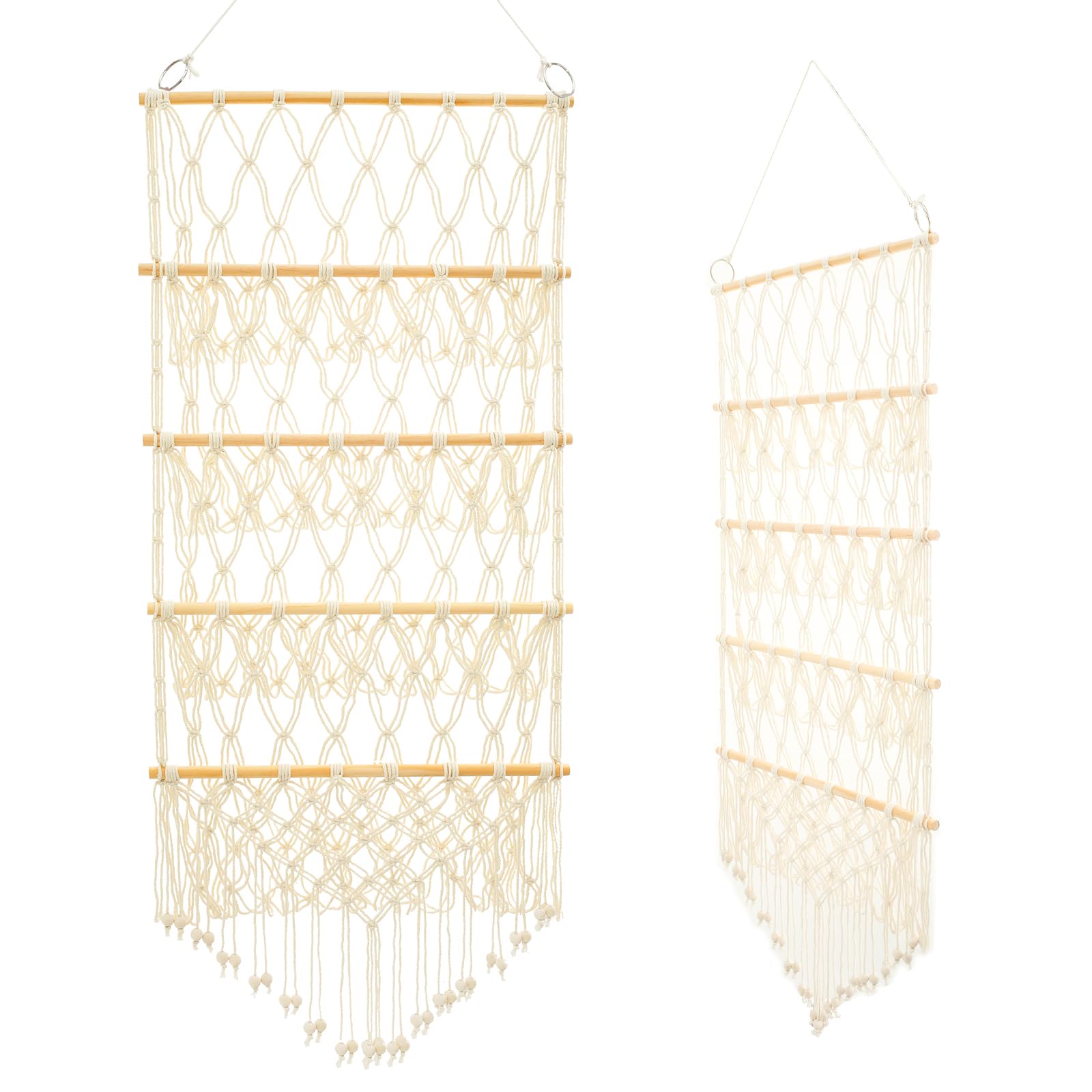 Abizarch beige hanging organizer blends with room furniture