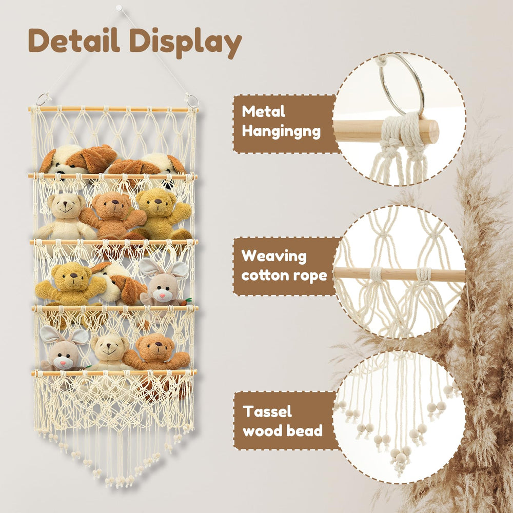 Abizarch large-capacity rack holds many stuffed animals neatly
