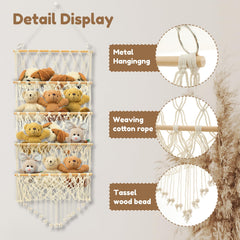 Abizarch large-capacity rack holds many stuffed animals neatly