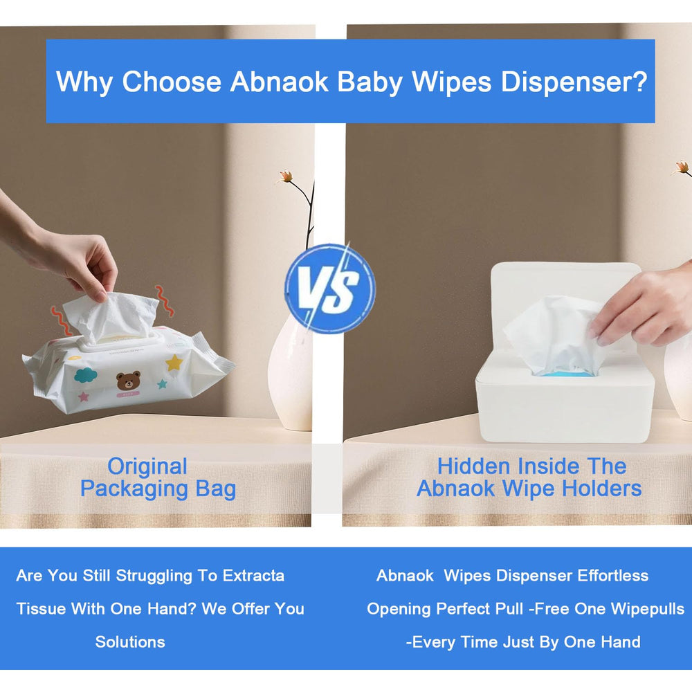 Abnaok wipes dispenser lid open ready for quick refill