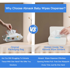 Abnaok wipes dispenser lid open ready for quick refill