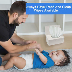 Abnaok wipes dispenser base with weighted plate enables one wipe at a time