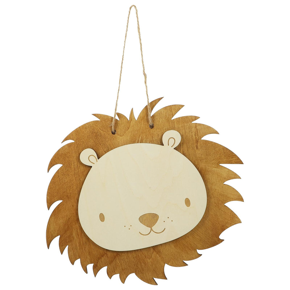 ABOOFAN Nordic lion wall hanging adds playful nursery decor.
