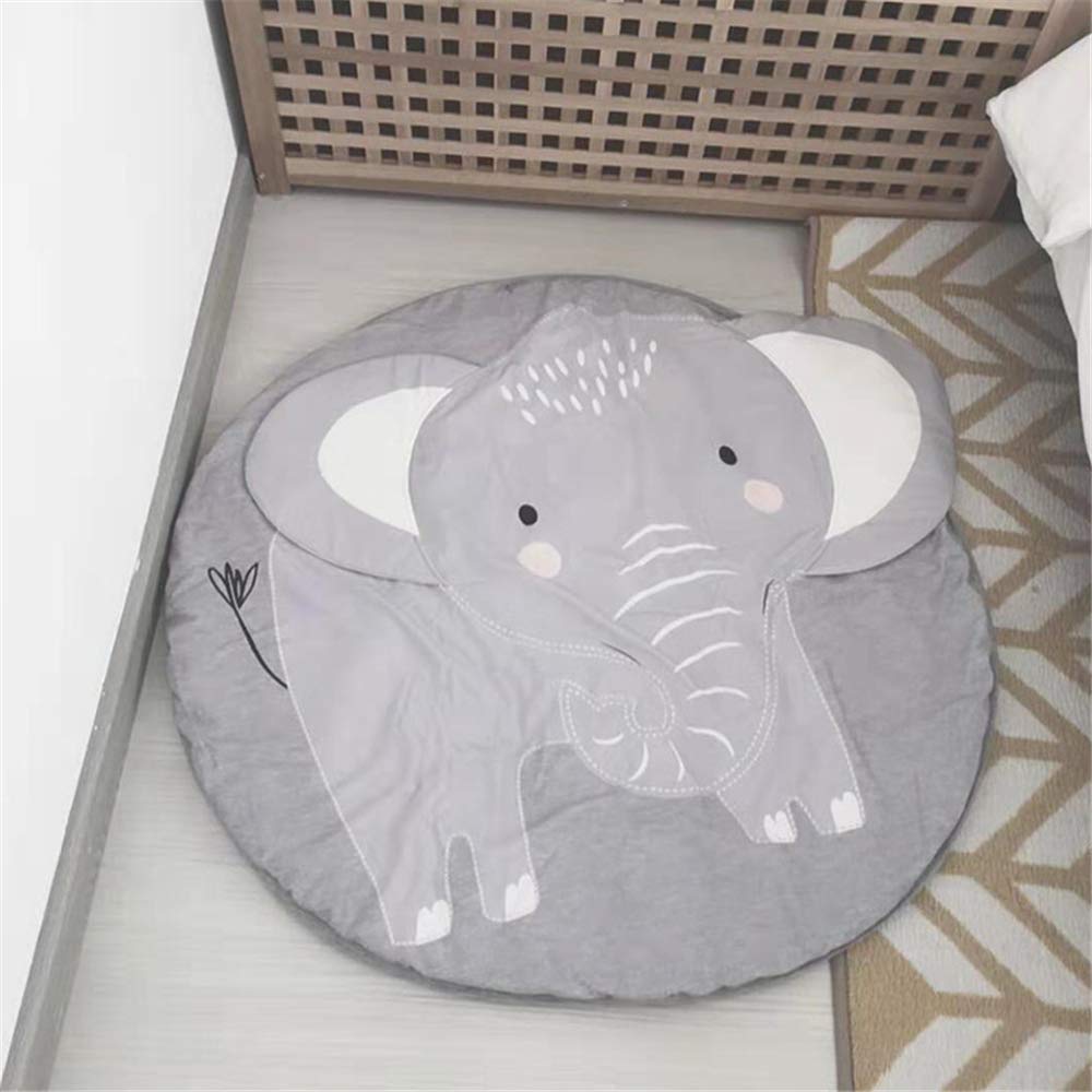 ABREEZE Elephant Tummy Time Mat shows 90 cm diameter for spacious tummy time