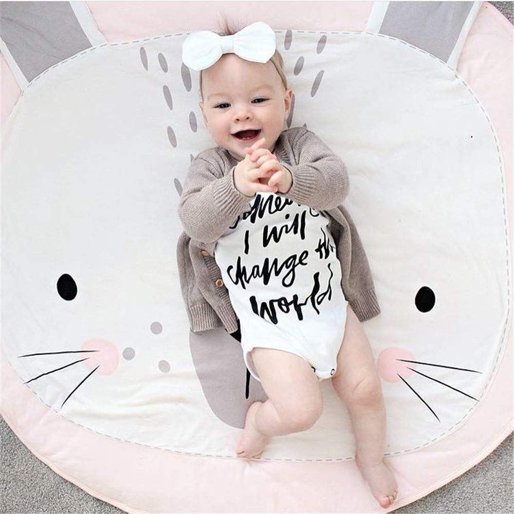 ABREEZE rabbit-design play mat, ideal for floor time and decor