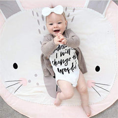 ABREEZE rabbit-design play mat, ideal for floor time and decor