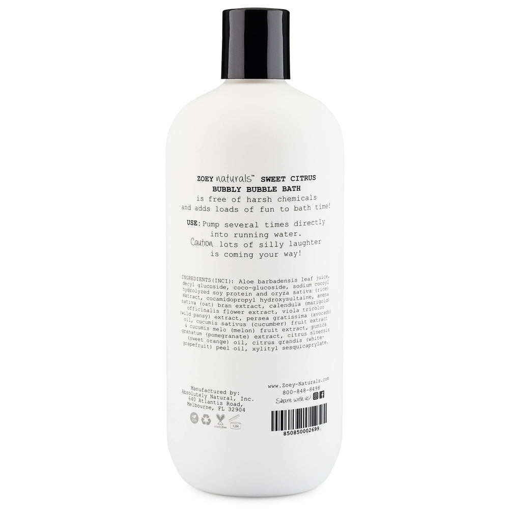 Coconut oil hydration shown in Zoey Naturals bubble bath