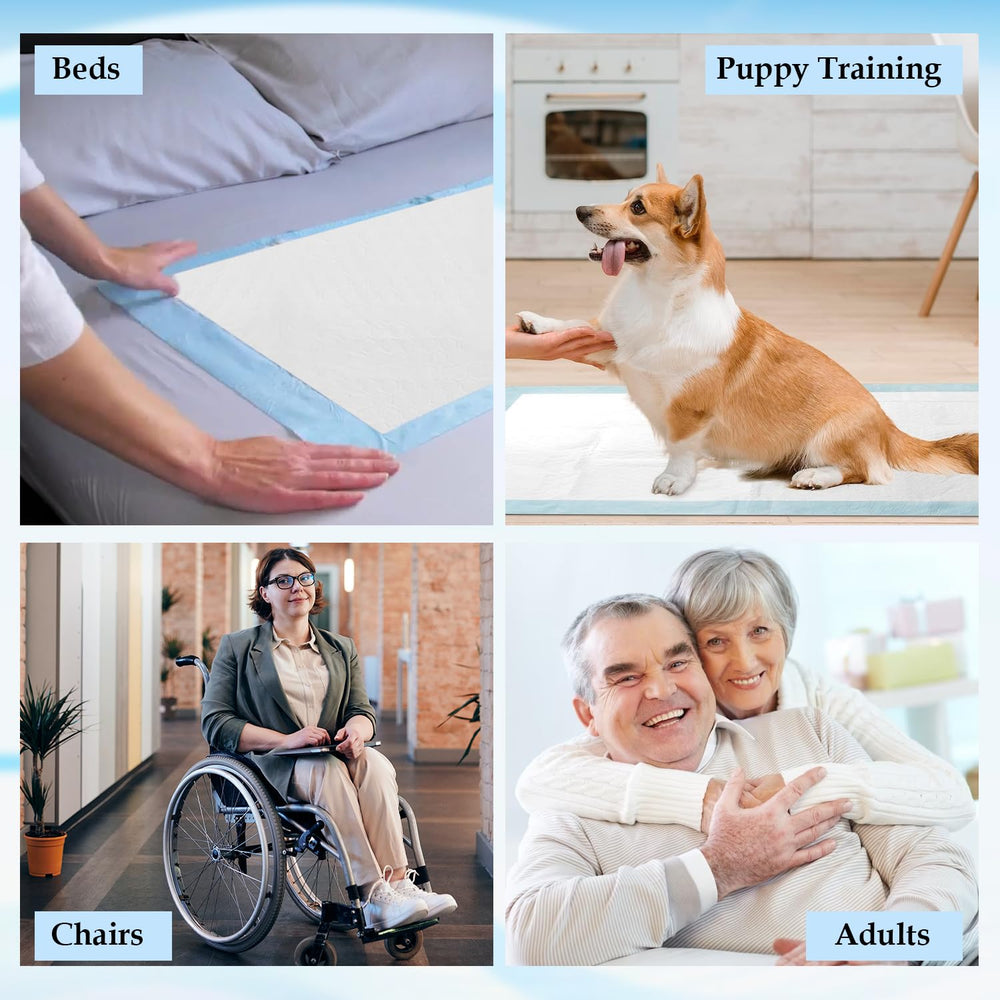 AbsorbEase underpad technology highlighting absorption capabilities