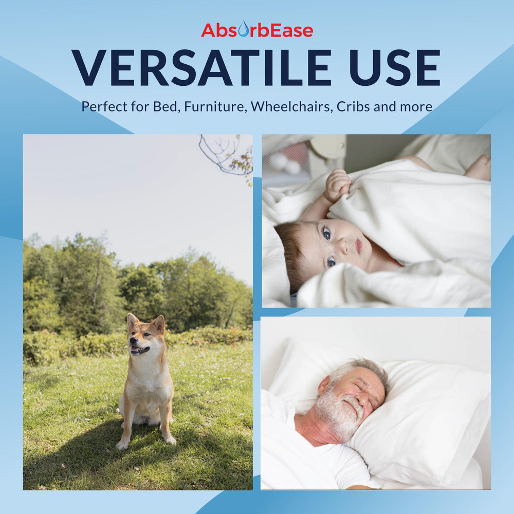 AbsorbEase underpads on a sofa help keep upholstery clean and stain-free