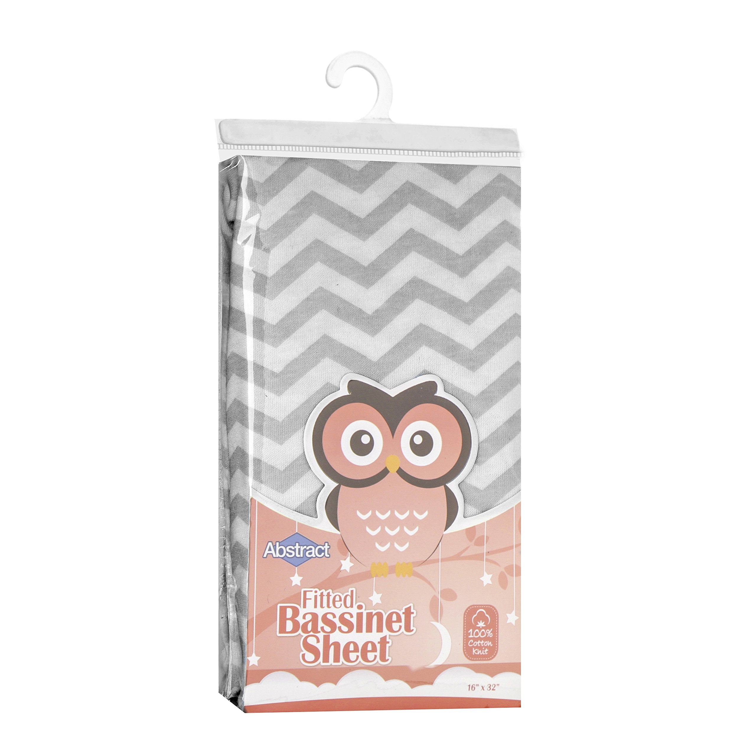 Abstract bassinet sheet closeup shows soft jersey knit ideal for gentle sleep.