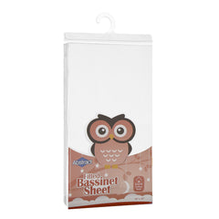 Abstract jersey-knit bassinet sheet highlights ultra-soft texture for baby comfort
